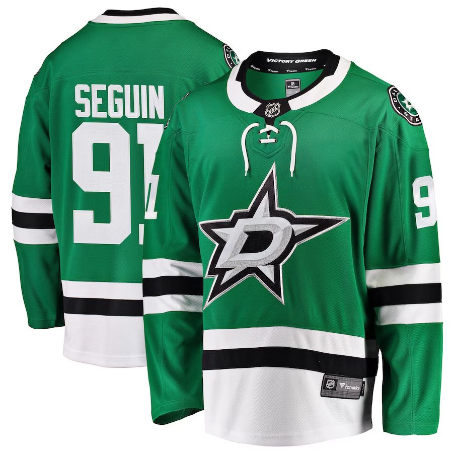 Men Dallas Stars #91 Tyler Seguin Fanatics Branded Green Breakaway Player NHL Jersey